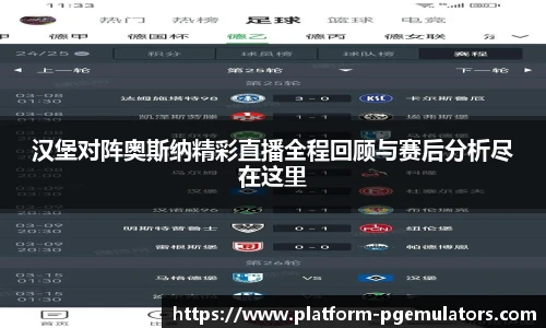 汉堡对阵奥斯纳精彩直播全程回顾与赛后分析尽在这里